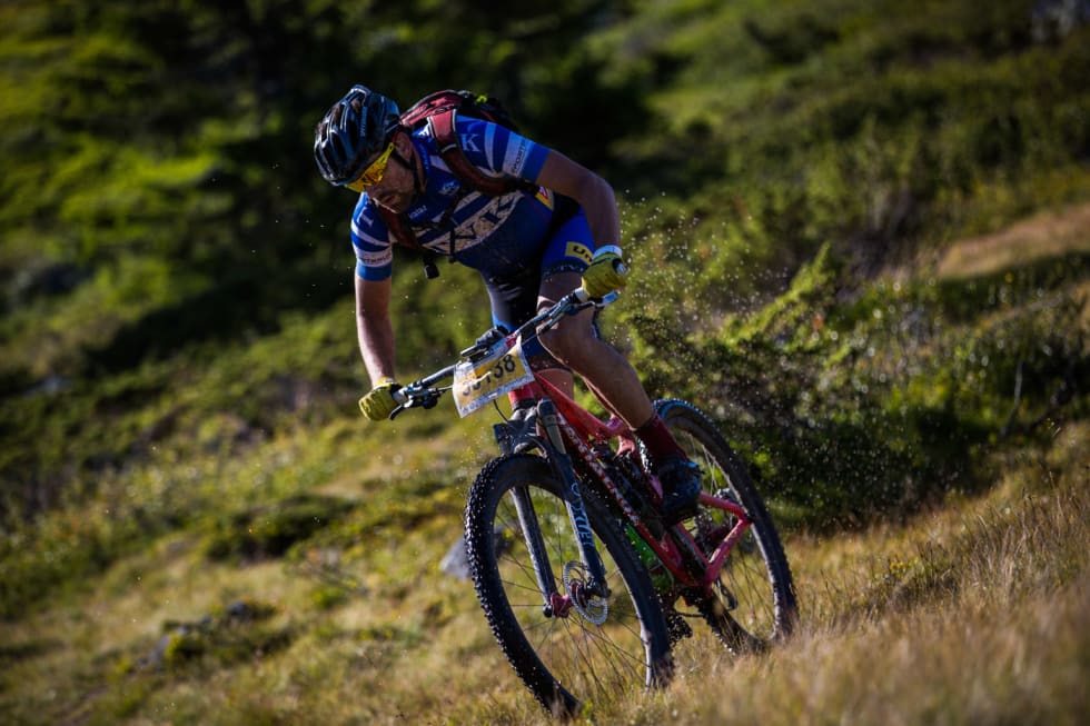 TVK: Erik Sæther har tilbakelagt 80 km og har "bare" 50 km igjen. (foto: Snorre Veggan) ultrabirken-0005a