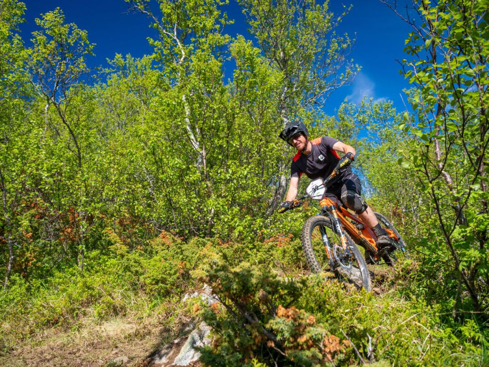 Øyvind Hem tok tredjeplassen i mesterklassen. Her fra fjerde etappe søndag. Foto: Frode Koppang Etappe 4 3.plass master Øyvind Hem