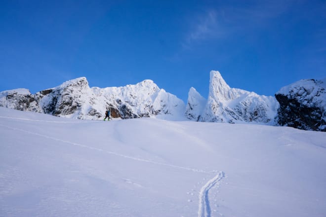 MOT MÅLET: Vakker utsikt og tilsynelatende greie forhold. Foto: Signar André Nilsen