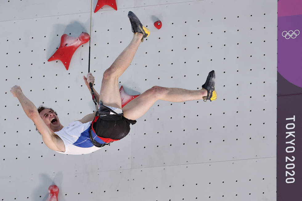 ADAM ONDRA: Han gjorde det bra i led, men ikke fullt så bra i speed og buldring. Uansett hadde Ondra pers på speed-delen under OL. Foto: Dimitris Tosidis/IFSC 51359565865_389cf10bda_o