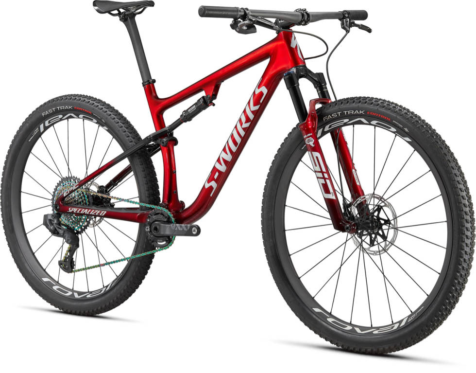 KOMPROMISSLØS: Nye Specialized Epic S-works koster en formue og ser ut som en million. Specialized Epic S-Works 2020