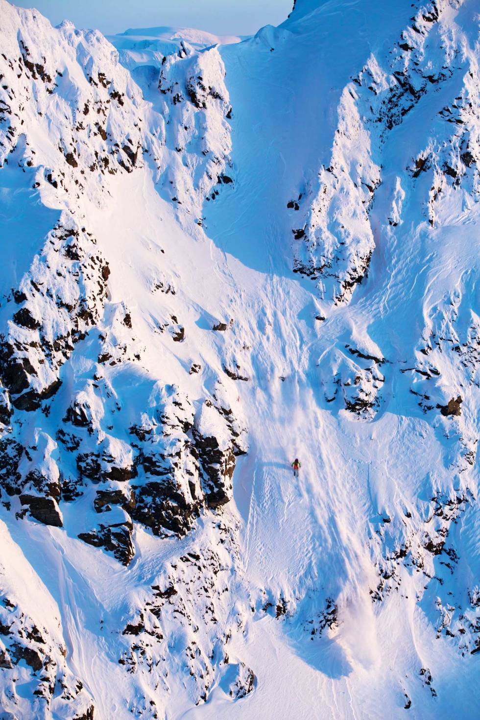 LYNGEN: Aksel trives i bratta i Nord-Norge. Her konkurrere han mot sluff i stedet for klokke i Lyngen. Bilde: Mattias Fredriksson Aksel-Lund-Svindal-5