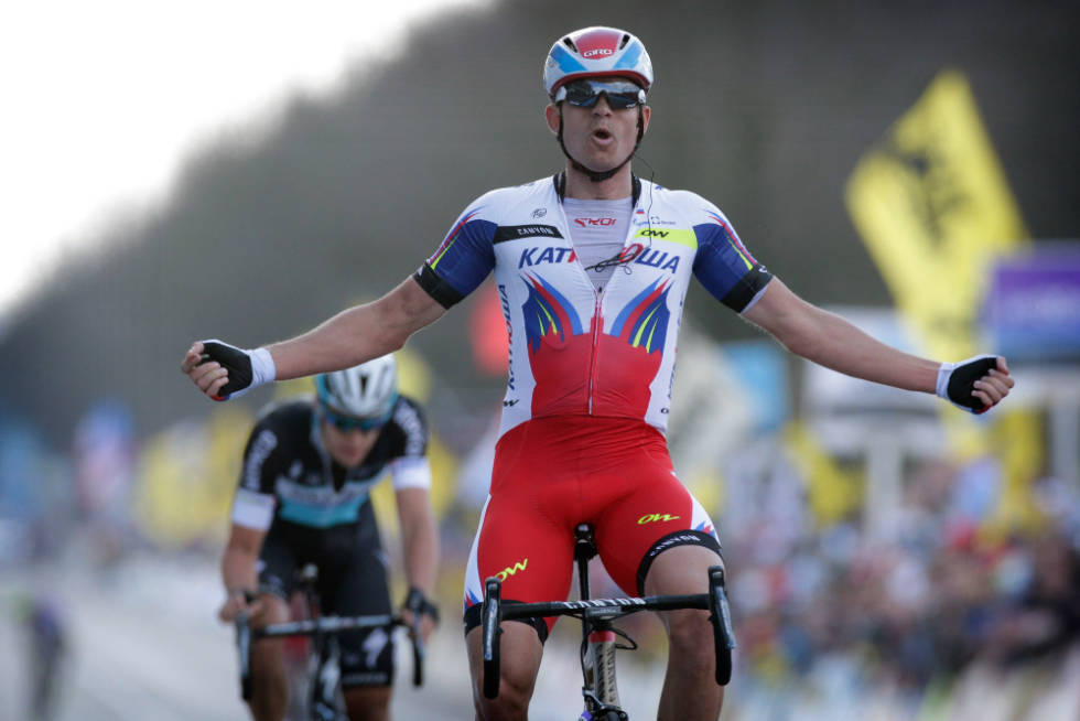 FLANDERN RUNDT: Alexander Kristoff skrev igjen norsk sykkelhistorie da han gikk til topps i Flandern rundt i 2015. Foto: Cor Vos alexander kristoff, flandern rundt