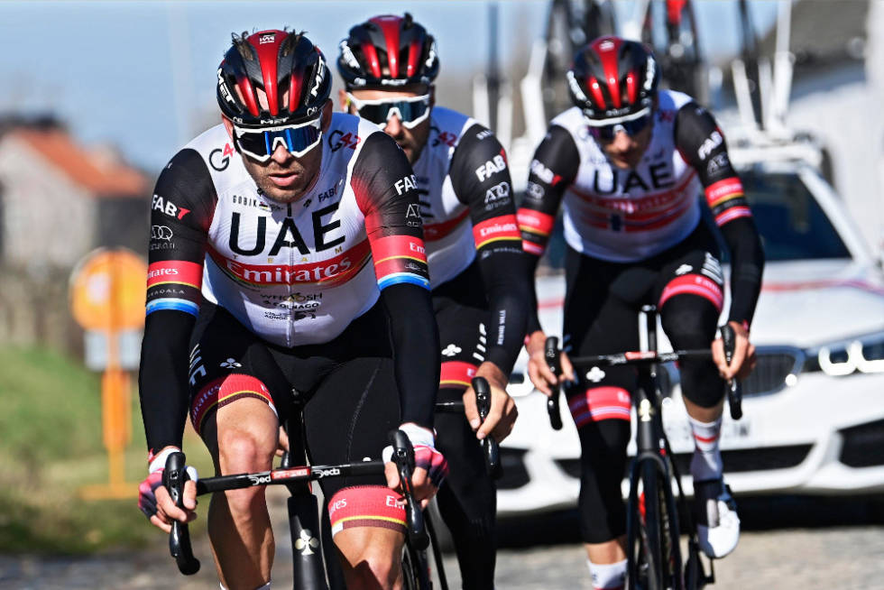 KRISTOFF: Her ute på rekognosering av Het Nieuwsblad-løypa torsdag. Foto: Cor Vos alexander kristoff stein ørn sven erik bystrøm