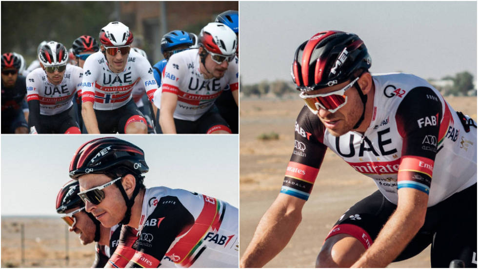 UAE-TRIOEN: Sven Erik Bystrøm, Vegard Stake Laengen og Alexander Kristoff er alle til start. FOTO: PhotoFizza/UAE Team Emirates / Cor Vos alexander kristoff sven erik bystrøm vegard stake laengen uae team emirates tour de la provence