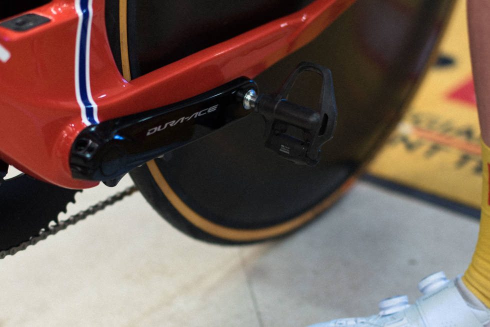 DATA: Wattmåler og pedaler fra Dura Ace. Andreas Leknessund sykkel
