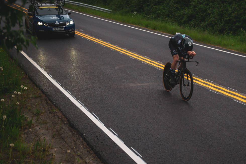 FULL GASS: Andreas Leknessund ga alt, men kunne ikke hamle opp med Tobias Foss. Foto: Knut Andreas Lone andreas leknessund tempo nm 2021(4)