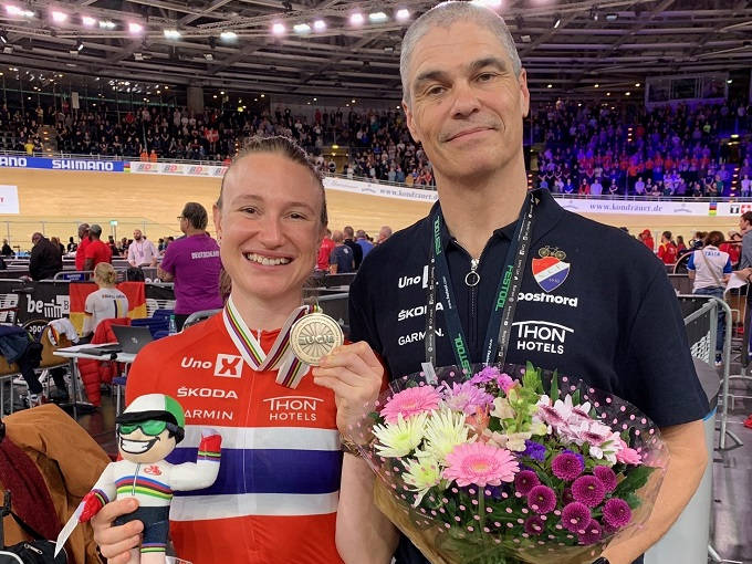 VM-MEDALJE: Stenberg tok bronse i poengrittet i VM i 2020. Foto: Norges Cykleforbund anita yvonne stenberg, banesykling, ol i tokyo(3)