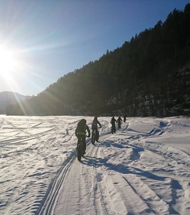 Traséen som skal brukes til Arctic Alta Fabike blir den samme som skiløperne går dagen før. Foto: Arctic Alta Fatbike Arctic Alta Fatbike race langløp i Finnmark