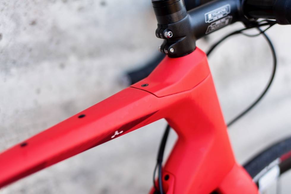 TILPASSING: Du kan bytte den såkalte 3D+ styrelagerkappen med enn på 30 mm, eller en helt flat. Her med 15 mm. Argon18 Krypton CS