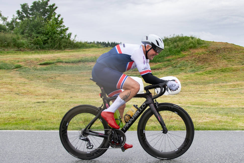 TEMPONORGESMESTER: Initiativtaker til Grandpa Grand Prix og regjerende temponorgesmester i M50-54 Arvid Johannesen ble nummer tre på søndagens langtempo. Foto: Cecilie Johannesen Arvid Johannesen i Grandpa Grand Prix