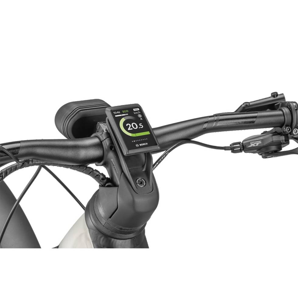SMART COMPUTER: Kiox-compturen fra Bosch gir deg masse informasjon på turen. SCOTT AXIS ERIDE