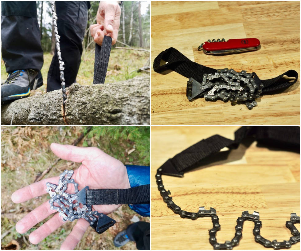 LITEN: Nordic Pocket Saw tar veldig liten plass i lomma eller i sekken. Nordic Pocket Saw