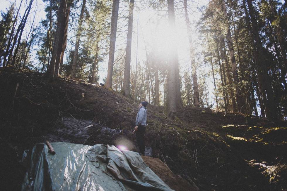 HØYT: Wallriden som er med i filmen, er langt, langt der oppe til venstre.Foto: Kristoffer H. Kippernes brage vestavik x games real series