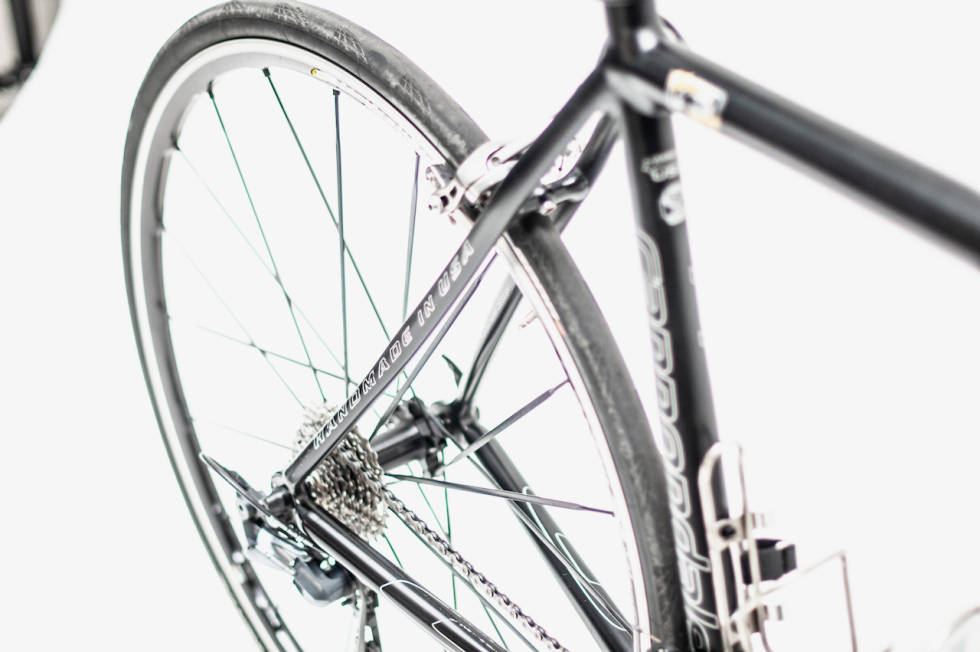 LAGET I USA: Kanskje ikke det man er mest stolt av i 2020, men i 2010 var dette litt stas. Caad 9 er den siste Cannondale-sykkelen som ble produsert i Amerika. Cannondale Caad 9