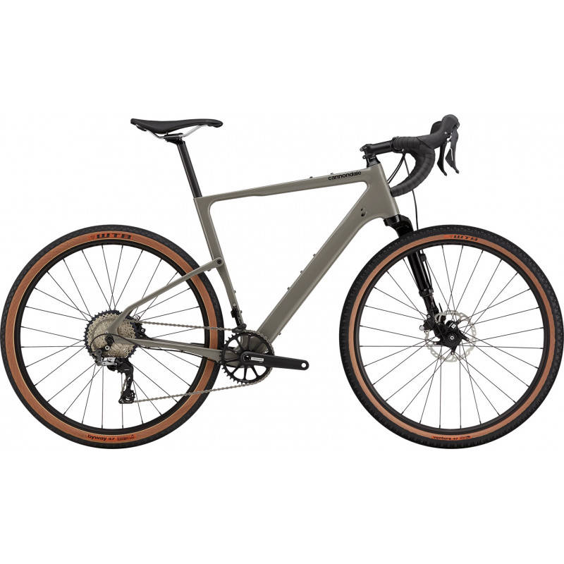SPESIELL: Cannondales grussykkel kommer med den unike Lefty-gaffelen. Cannondale Topstone Carbon Lefty