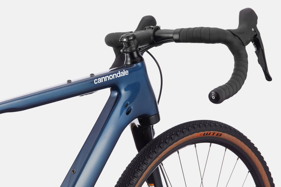 ALU-STYRE: Topstone Lefty 3 har vanlig styre og stem i aluminium. Cannondale Topstone Carbon Lefty
