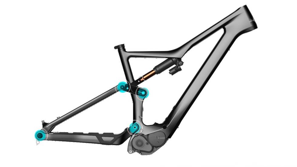 LEDD RUNDT AKSLINGEN: Orbea Rise har tilsvarende demperoppheng som Orbeas andre stisykler Orbea Rise demperoppheng