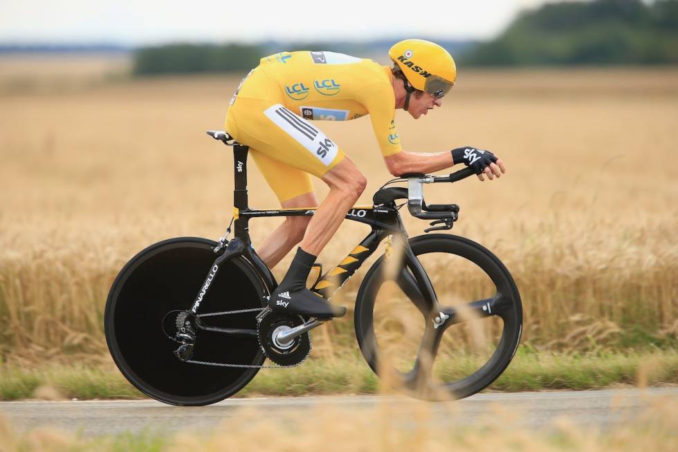 PIONER: Wiggins var blant de første til å bygge opp tempostyret med en real stabel med avstandsstykker mellom basestyret og albuestøtter. Foto: Corvos Bradley Wiggins
