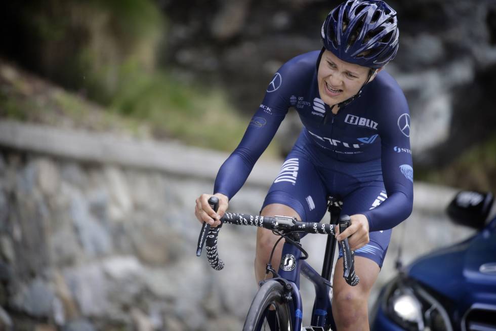 IMPONERTE: I 2018 ble Aalerud nummer ti på klatretempoen opp Monte Zoncolan i Giro Rosa, og den unge rytteren viste virkelig sitt potensial. Foto: Cor Vos CORVOS_00029796-068