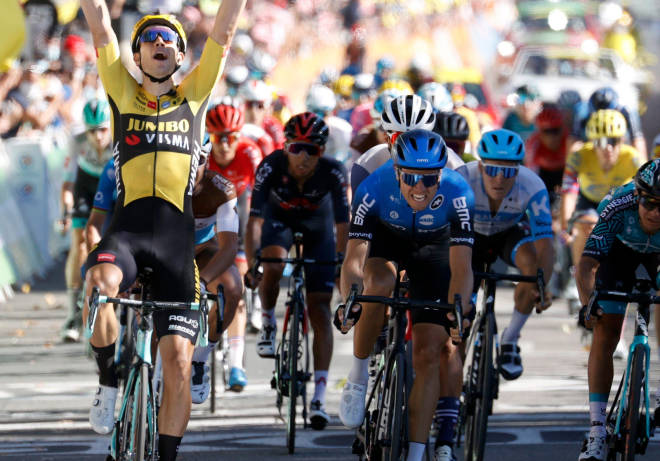 NÆR TOUR-ETAPPESEIER: Edvald Boasson-Hagen ble nummer to på den 7. etappen i fjorårets Tour de France. FOTO: Cor Vos NÆR TOUR-ETAPPESEIER: Edvald Boasson Hagen ble nummer to på den 7. etappen i fjorårets Tour de France. FOTO: Cor Vos