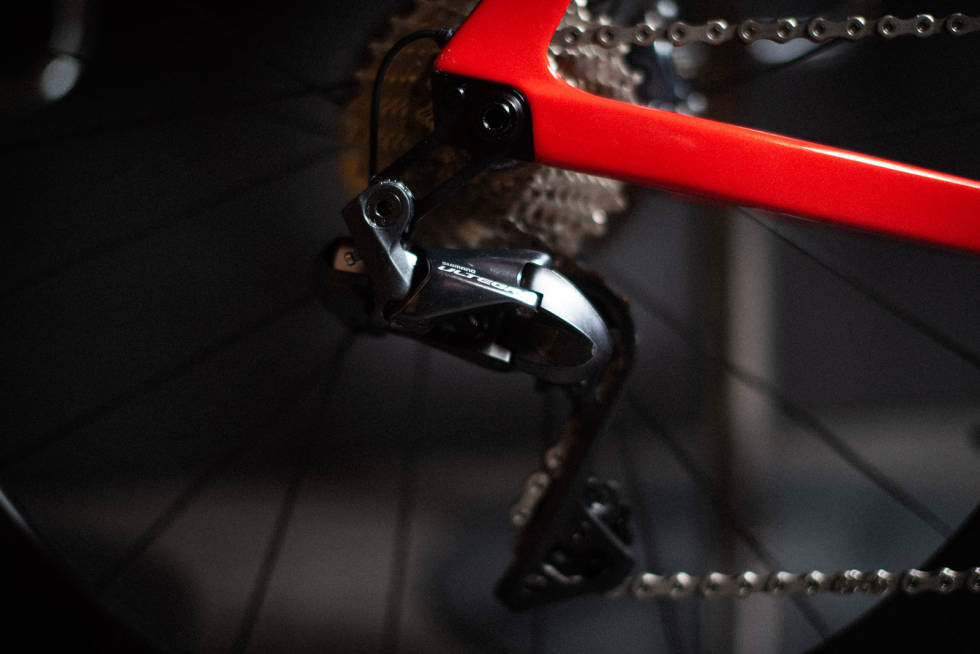 OPPGRADERT: Treningssyklene er utstyrt med Ultegra, men på konkurransesyklene til Uno-X vil det være bakskiftere fra Dura Ace. Dare-vsru-3