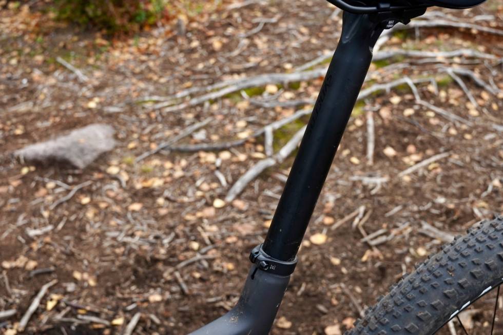 STIV PINNE: Scott Spark RC Team Issue kommer uten senkepinne som standard. Det bør ettermonteres. Scott Spark 2022