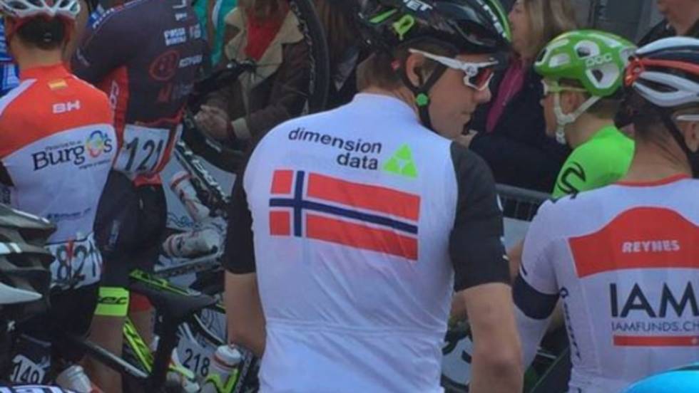 FIKK KRITIKK: Edvald Boasson Hagens mesterskapstrøye fra 2016 fikk sterk kritikk for dårlig design. Foto: Dan Erik Hansen. edvald-boasson-hagen
