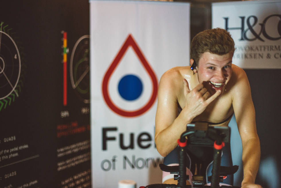 GODT HUMØR: Eivind Gran fra Holmenkollen CK, her fortsatt med smilet på plass. Foto: Marte Vike Arnesen Eivind Gran på Watts Up 2019 på Vulkan