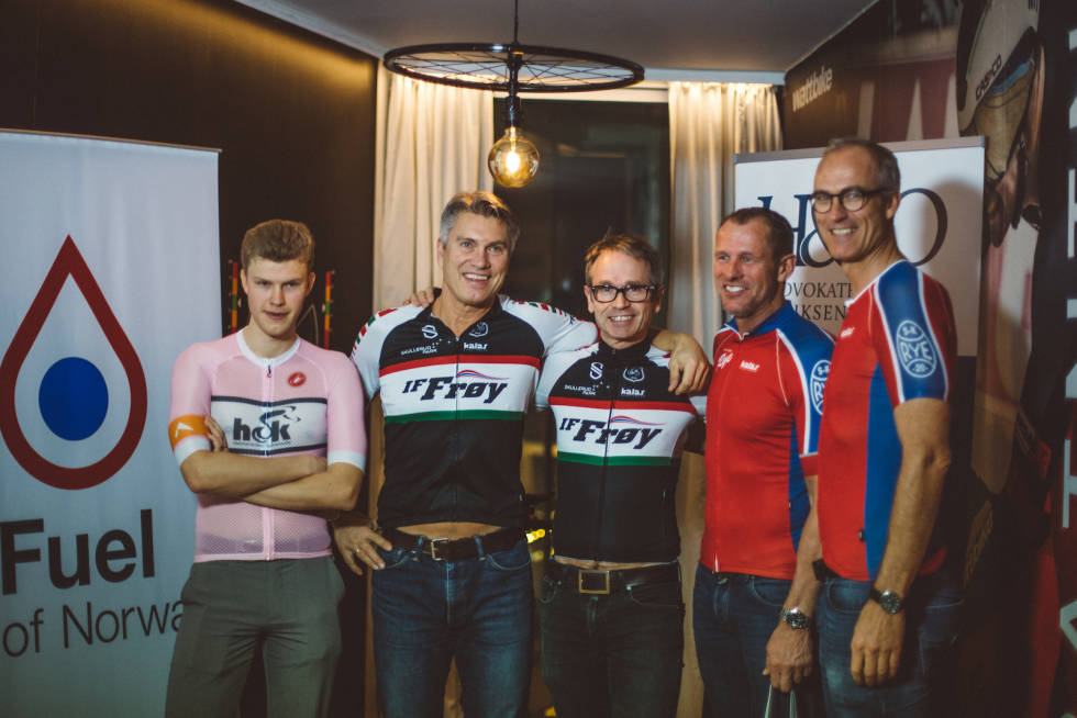 WATTS UP: Deltakerne fra wattmesterskapet på Scandic Hotel Vulkan etter endt innsats: Eivind Gran, Håkon Zahl, Roger Arenberg, Rober Grøndahl og Marius Roth. Foto: Marte Vike Arnesen watts up 2019 på Vulkan