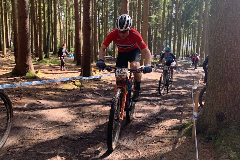 74.PLASS: Emil Hasund Eid ble nummer 74 under verdenscupen i Nove Mesto søndag ettermiddag. Foto: Eddy Knudsen Storsæter Emil Hasund Eid WC Nove Mesto 2021 - Eddy Knudsen Storsæter