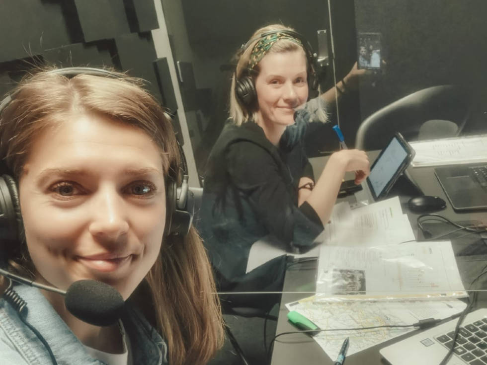 KOMMENTERER: Thea Thorsen og Emma Johansson. emma johansson, thea thorsen, tv 2, vm i flandern