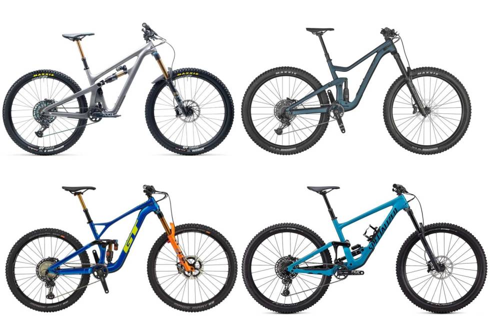 ENDUROSYKLER: Yeti SB150, Scott Ransom, GT Force og Specialized Enduro er alle typiske endurosykler. endurosykler