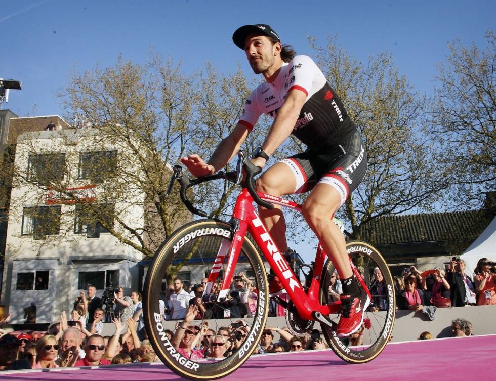 TUNG: Fabian Cancellara er både tung og sterk, godt egnet for å teste Bontragers livstidsgaranti. Foto: Cor Vos. fabian cancellara