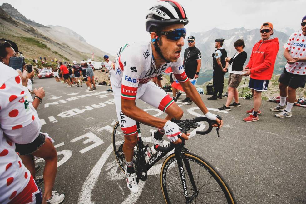 TAPT SEG: Fabio Aru er en skygge av seg selv i fjellene. Han har aldri kommet tilbake til toppnivå etter å ha slitt med kyssesyken. Foto: Cor Vos. fabio aru