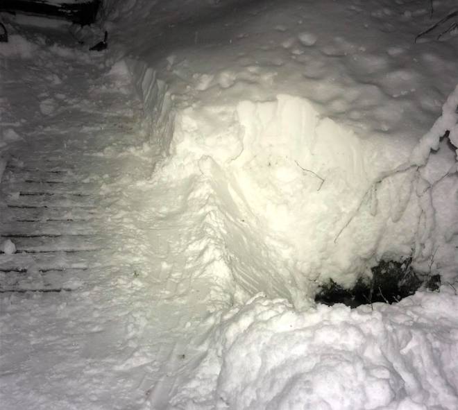 Stikjøreren fylt inn snø rundt hull og smale partier. Foto: Snorre Pedersen Fatbikeløyper Lillehammer