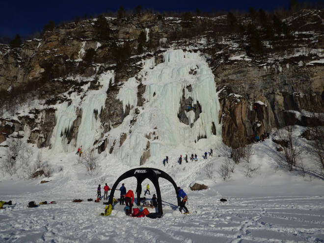 Flåget ved Øvervatnet er perfekt for instruksjon på de aller fleste nivåer. Foto: Christian Dramsdahl Arctic Ice Festival