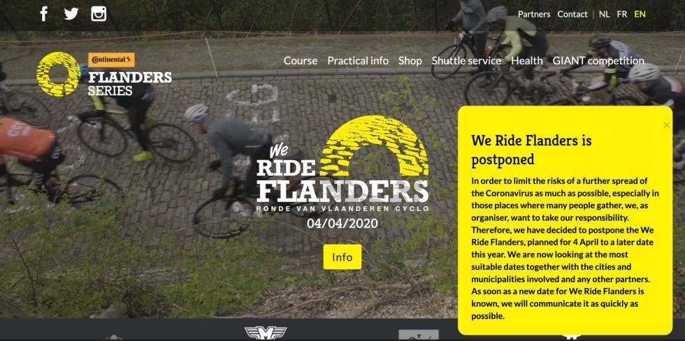 UTSATT: Flandern rundt for amatører er utsatt inntil videre. Skjermdump, Flanders Classics. flandern rundt turritt
