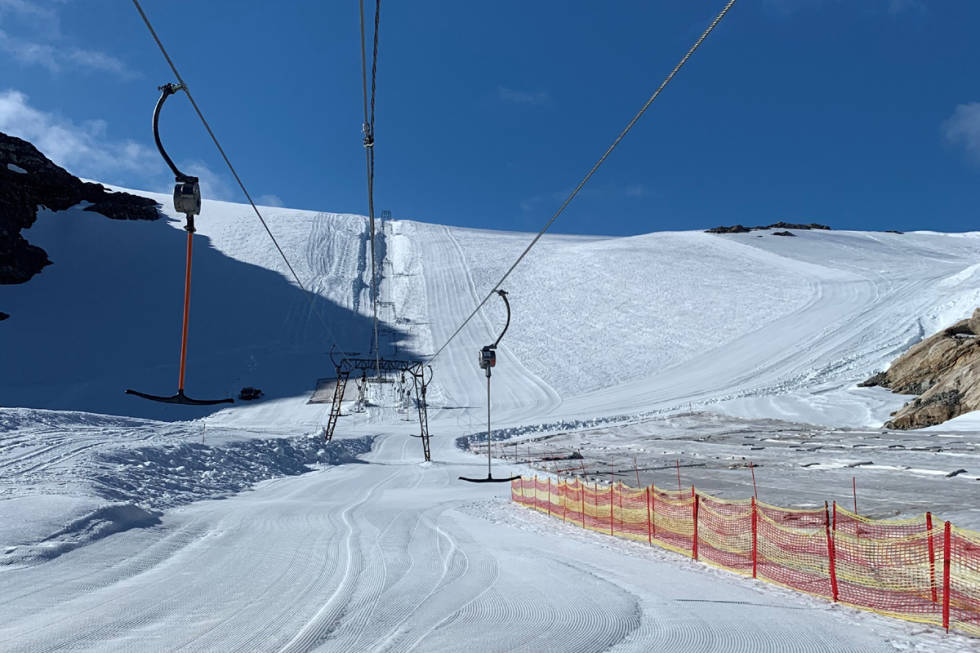 Slik så det ut på Folgefonna i morges. Foto: Michael Iversen Fonna folgefonna forhold skiheis sommerski guide tips