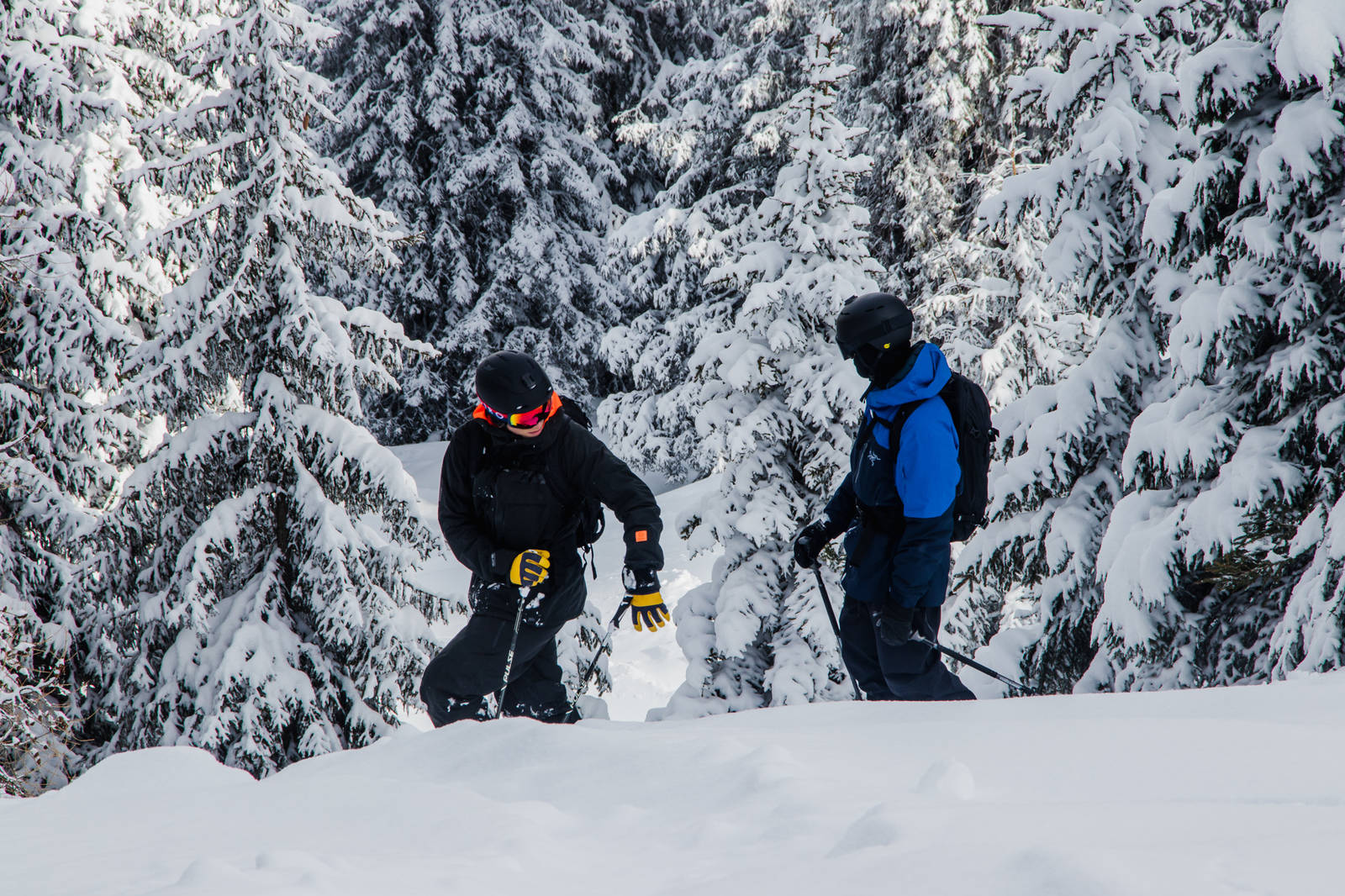 SKIKOMPISER: Øystein Aasheim og Stinius Skjøtskift var på ski store deler av forrige vintersesong. Bilde: Knut August Svisdal Øystein Aasheim og Stinius Skjøtskift