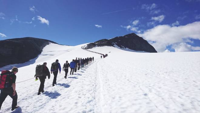 NORGES TAK: Galdhøpiggen via Styggebreen. Foto: Erlend Sande galdhøpiggen