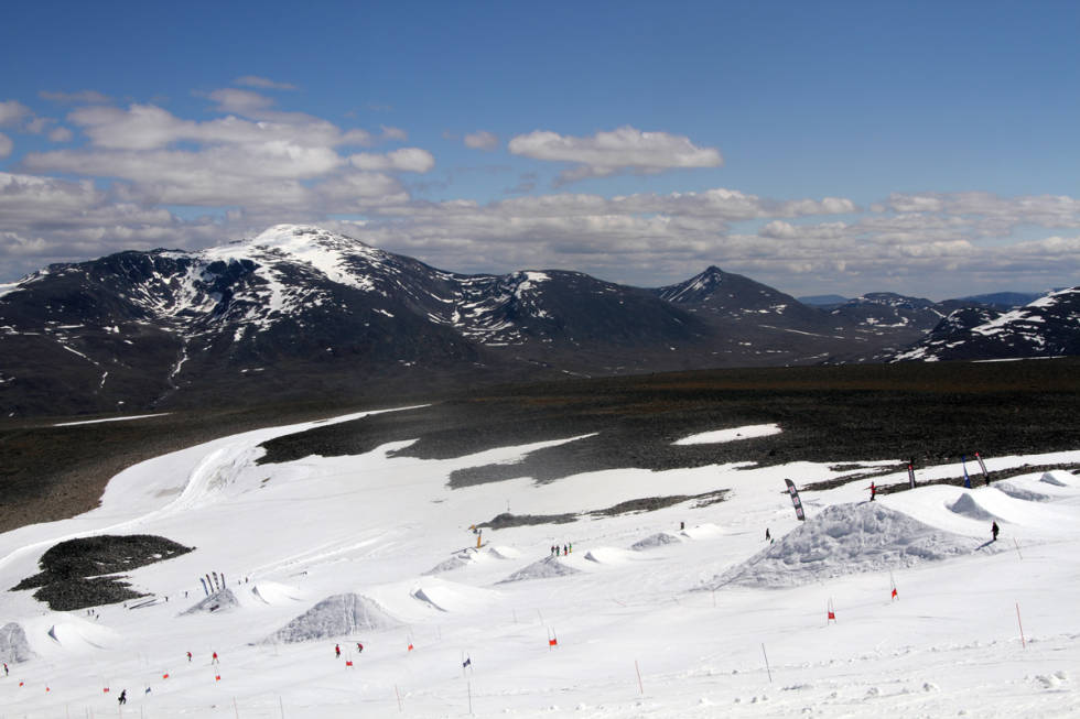DEN GANG DA: Terrengparken på Juvass under Quiksilvercamp i 2011. Foto: Tore Meirik Galdhøpiggen sommerskisenter Juvass