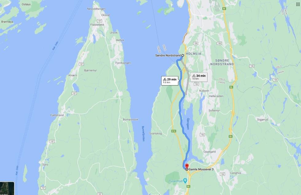 TRYGGERE: Det er denne strekningen som nå får 60-grense hele veien. Gamle-mossevei