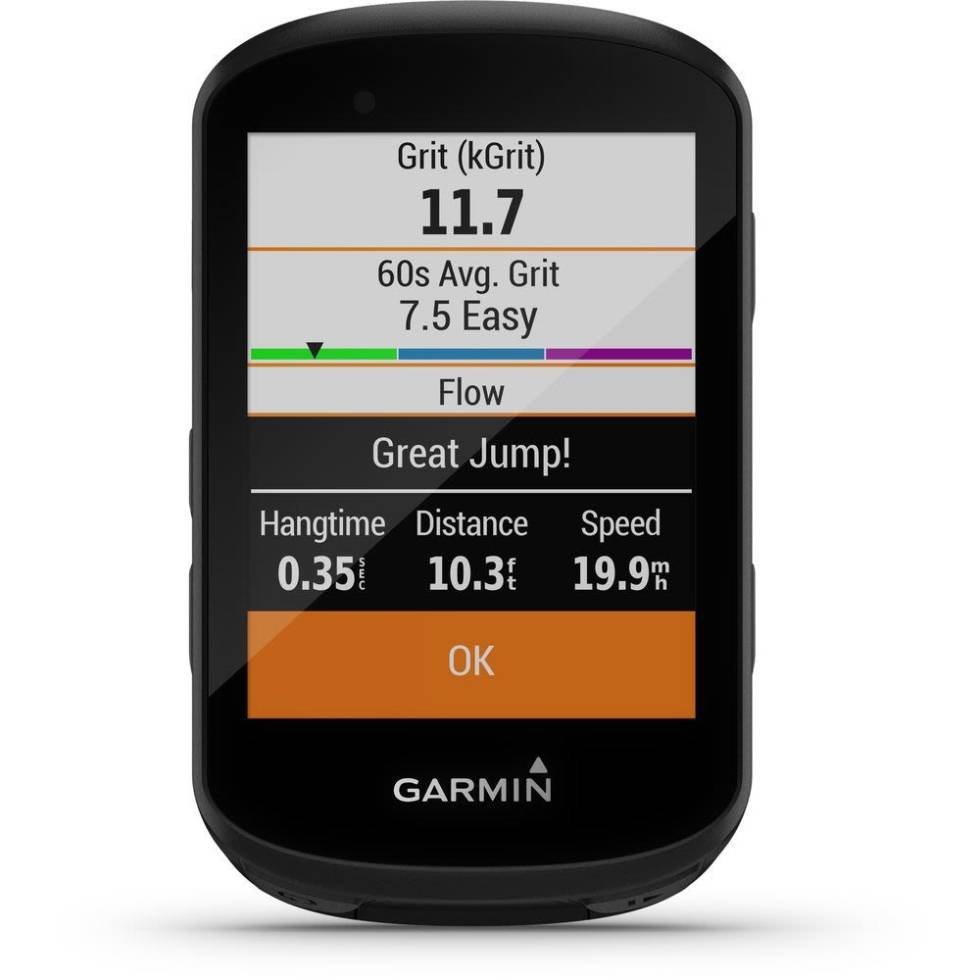 HOPP-VARSLING: Computeren gir deg info om hopp underveis på turen og i ettertid. Garmin Edge 530