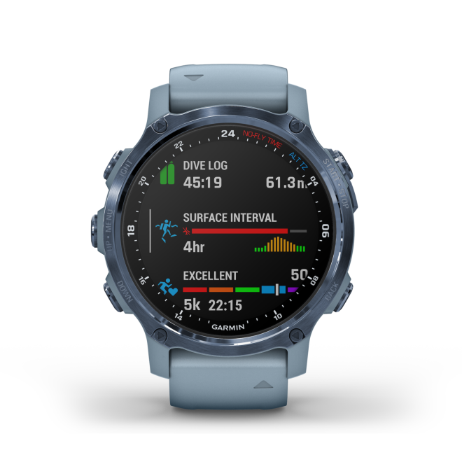 GARMIN DESCENT: Mk2S leveres med en 1.2” skjerm med safirglass som er tydelig også i sterkt sollys, 43 millimeter urkasse og en QuickFit®-remløsning som gir mulighet for raskt skifte av armbånd om dette er ønskelig. Som alternativt tilbehør kan det kjøpes klokkeremmer i silikon, skinn, metall og nylon. Garmin descent mk2s