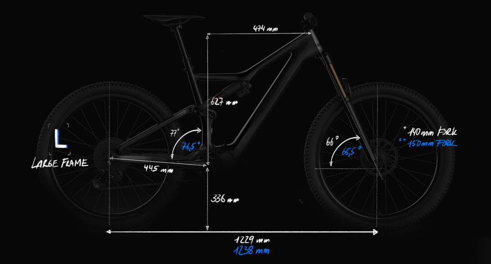 MODERNE: Geometrien på Orbea Rise er mer progressiv enn på deres egne ikke-motoriserte stisykler. Orbea Rise Geometri