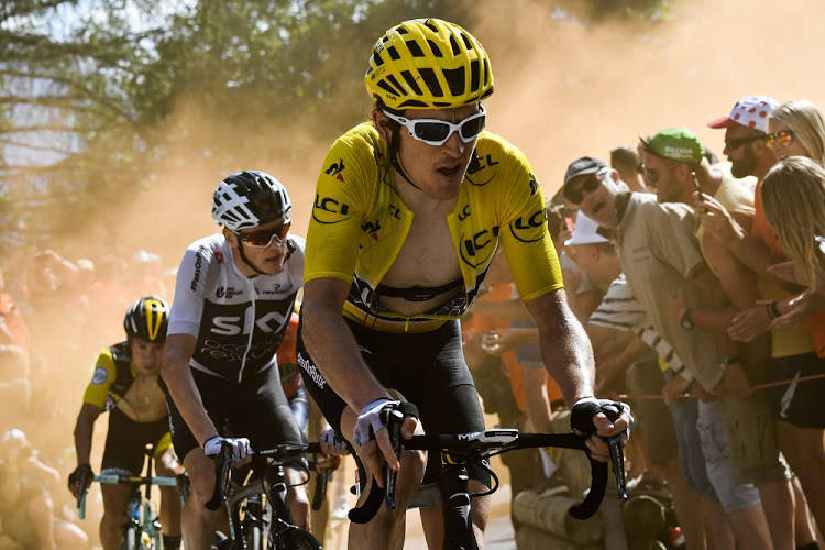 KOMBINASJON: Geraint Thomas bruker både wattmåler og pulsmåler. For amatører er wattmåler det enkleste å forholde seg til, selv om kombinasjonen er det beste. Foto: Cor Vos. geraint-thomas-wattmåler