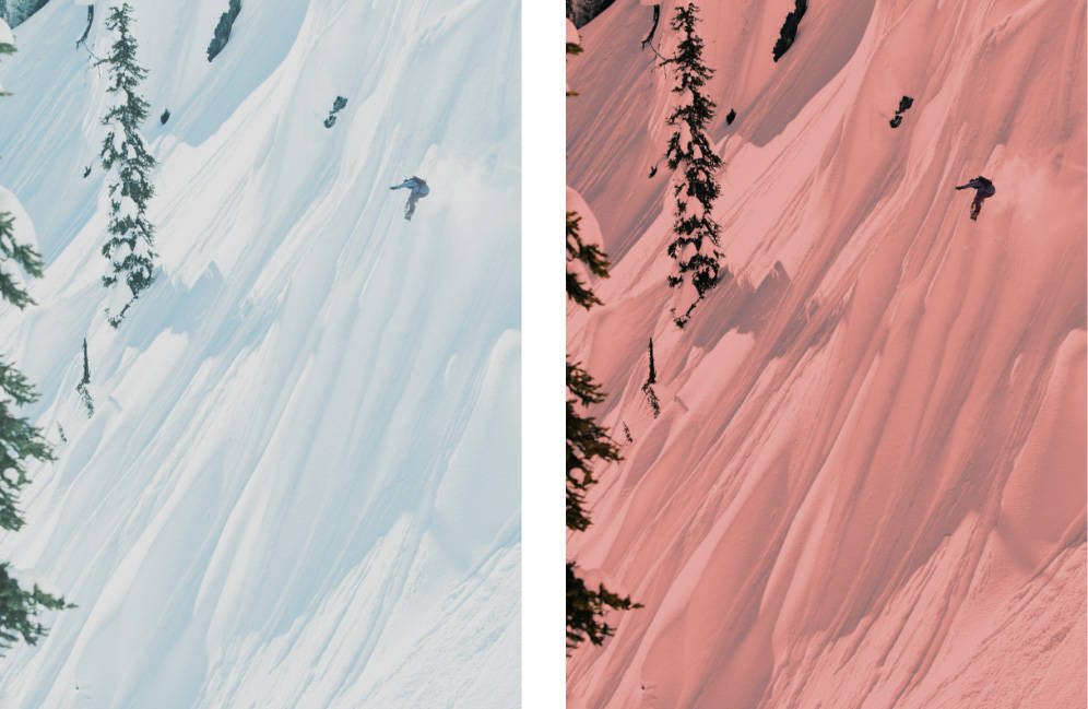 MER KONTRASTER: Det blir ikke lysere, men i linser som Giro Vivid økes kontrastene der det trengs, i gitte lysforhold. Denne Vivid-linsen er for eksempel optimalisert for sol og snø. Giro Vivid compare