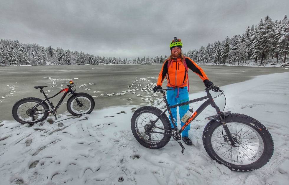VAKKERT: Årets Global Fatbike Day fellestur i Drammen bød på fine naturopplevelser. Foto: Magnus Lindaas Global Fatbike Day Drammen 2020