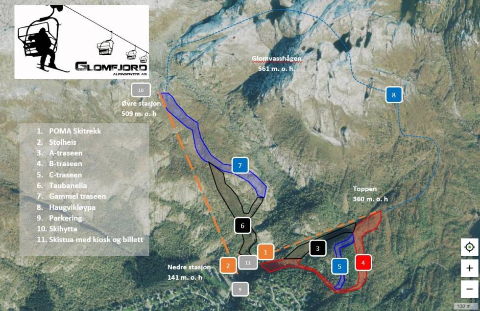 Glomfjord har en ovenfra-og-ned-holdning til utformingen av løypekart. Glomfjord alpinsenter meløy glåmfjord mo i rana helgeland skisenter løypekart alpint snowboard fri flyt guide snowboard ski freeride